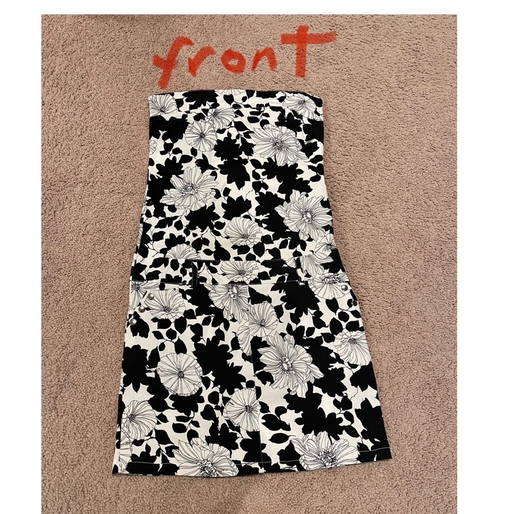 CRISP tube B&W floral dress